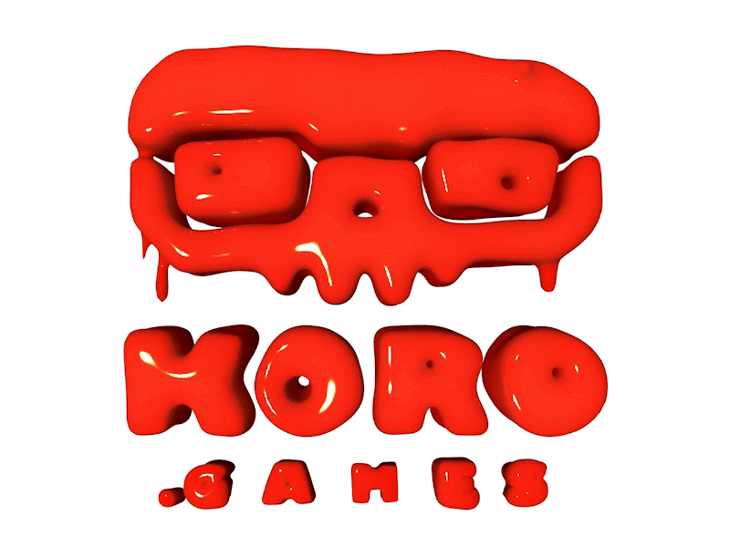 KORO.games animated logo 3d animation blob bubble c4d design gamedev games illustration koro logo red