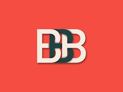 BBB b bbb black blockchain branding chain design flat illustration letter logo red white