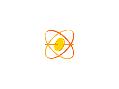 Gyroscope logo blockchain branding chain coin design flat gyroscope illustration logo orange stability stabilization yellow
