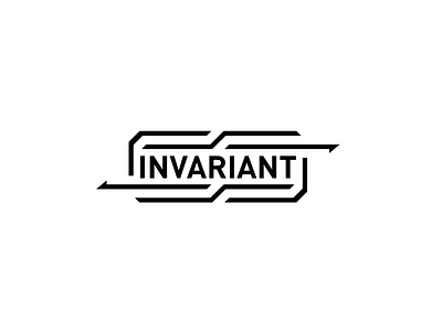 Invariant logo black blockchain branding chain design flat illustration knot line logo stability stabilization