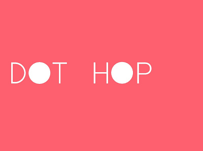 Dot Hop mobile game logo branding design flat gamedev illustration logo mobile pink
