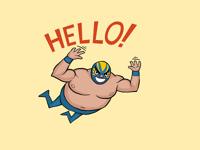 Mexican Wrestler character design mexican wrestler sticker stickes wrestler