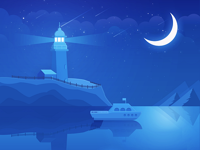 Night Lighthouse