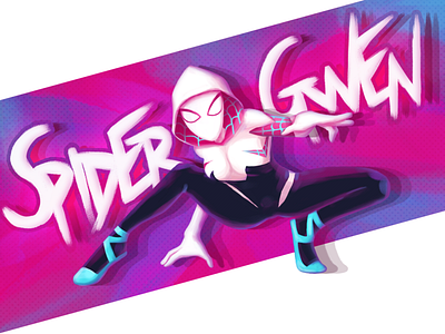 Spider-Gwen gwen illustration into the spider verse marvel photoshop spider man