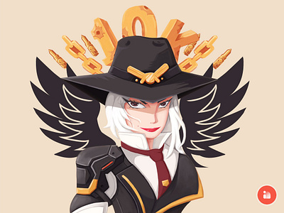 10k 10k ashe bullet design gun illustrator overwatch ow