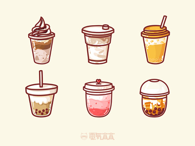 Milk tea illustration chocolate design icon illustration tea
