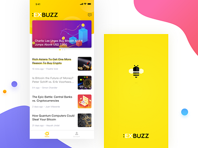 Hi~ExBuzz app application bees design ios ui