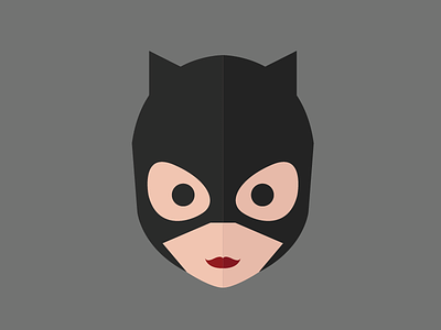 Catwoman catwoman flat illustration