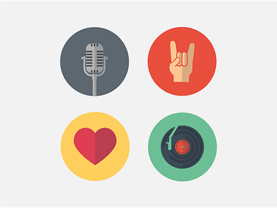 Music Genres app icon illustration mobile music
