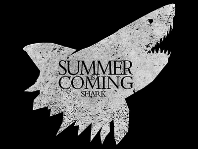Summer is Coming | House Shark Tee funny game of thrones got nerd overlay shark stark t shirt tee vector