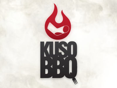 Knock Ur Sox Off Bbq Logo bbq design flame logo smoke texture vector