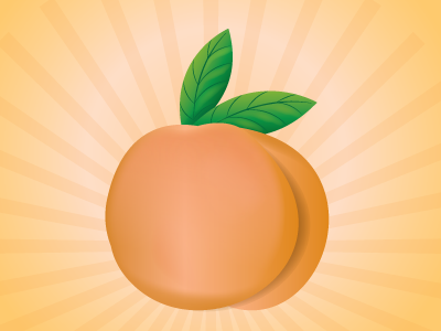 Vector Peach! design food fruit illustration peach vector