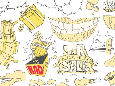 Totally Rad! Doodles doodles fun holiday illustration scribble vector