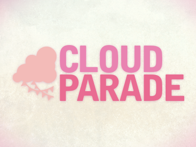 Cloud Parade Logo bunting cloud freelance girly logo pink wedding