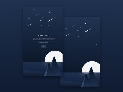 Warm Summer Nightlights app branding concept design graphicdesign iphone ui uidesign uipractice ux ux ui