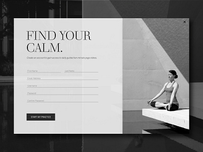 Daily UI 001: Yoga Sign Up