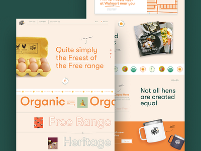 Happy Egg Explorations interactive orange ui ux web