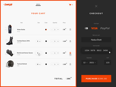 Credit Card Checkout cart checkout credit card daily ui sketch ui ux