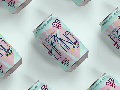 Fizzy Lifting Drink Can - Grapefruit and Raspberry Lemondrop beer beer can can can design design drink fizzy lifting drink grapefruit hand drawn hand drawn lettering kristen riello lemon lemondrop package design procreate raspberry seltzer willy wonka