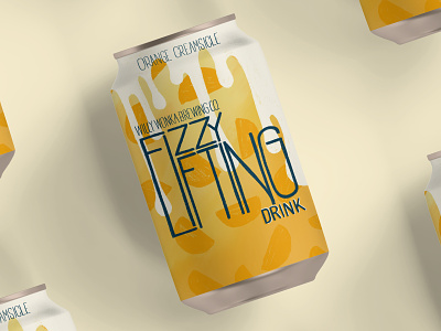 Fizzy Lifting Drink Can - Orange Creamsicle beer beer can beer can design creamsicle design hand drawn hand drawn typography kristen riello letters orange orange creamsicle package design soda soda can typography willy wonka