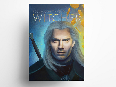 The Witcher - Geralt of Rivia art design drawing geralt geralt of rivia hand drawn illustration kristen riello netflix procreate the witcher