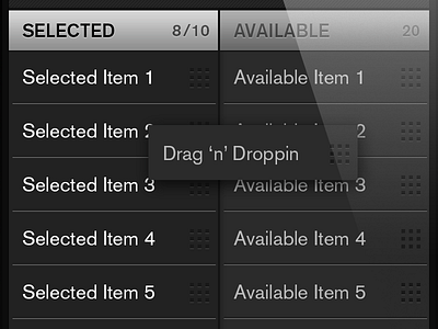 Drag and Drop app bb10 drag and drop grey