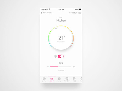 #DailyUI007 Home Automation app automation home temperature control ui user experience user interface ux