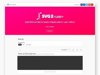 Free SVG icon set conversion: daveknispel.github.io/svg2use/