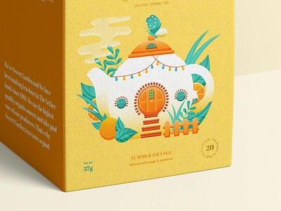 Packaging illustration app branding childrens illustration colorful editorial illustration illustration illustrator mobile package design summer tea visual design