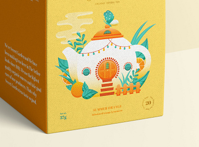 Packaging illustration app branding childrens illustration colorful editorial illustration illustration illustrator mobile package design summer tea visual design