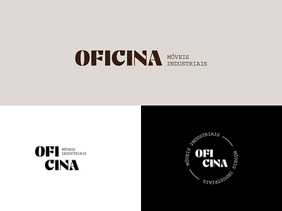 Oficina Logo Design elegant factory furniture logo rustic type typography wood