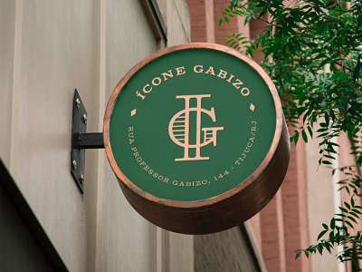 Ícone Gabizo brand brand identity contemporary green hotel luxury monogram signaling symbol