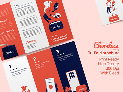 Choreless Laundry _ tri-fold brochure