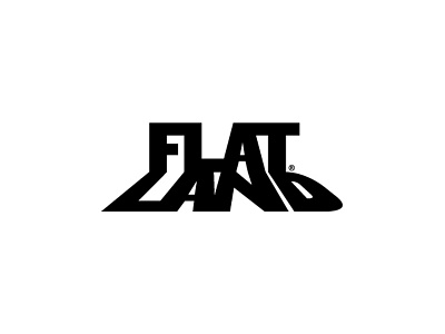 Flat Land logo brand branding flat icon ilustration land logo mark skew type typography