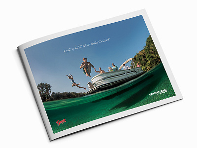 Reata Brochure boats brochure design family fishing fun layout lifestyle photography print water