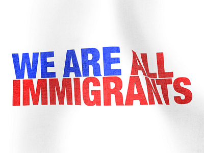 We Are All Immigrants america art concept design fabric flag idea message texture truth type typography