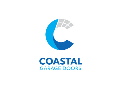 Coastal Garage Door Logo (WIP) branding coastal door garage icon identity letter logo wave