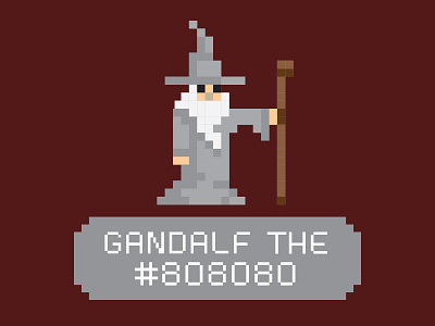 Gandalf the #808080 code concept design gandalf hex idea illustration type wizard