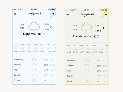 Weather Interface interface ui