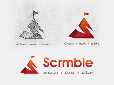 Scrmble branding logo logo concepts logo design sketching