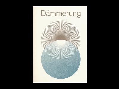 Dämmerung - Cover fanzine philosophy print design riso risografia risograph zine