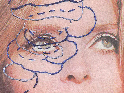 Olhos [collage — embroidery] bordado colagem collage embroidery eye