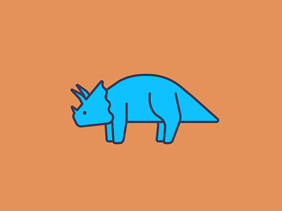 Little triceratops dinosaur dinossauro icon icone illustration triceratops vector vetor