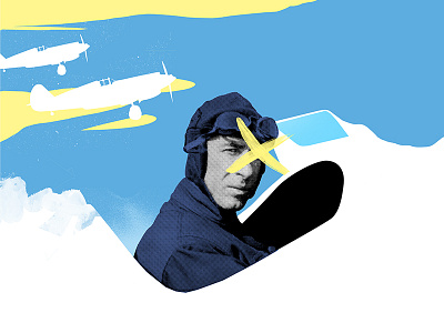 Editorial Illustration airplane avião colagem collage editorial halftone illustration ilustração