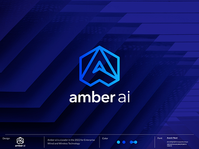 Amber ai Logo ai branding designer graphic design identity logo logodesigner mark minimal process tech techlogo