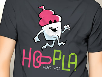 Character Brand for Hoopla Frozen Yogurt branding character yogurt