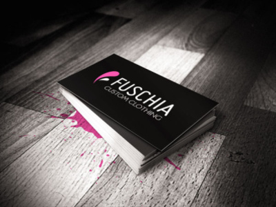 Fuschia Business Card business card clothing clothing brand