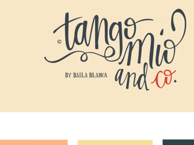 Tango Mio and Co. hand lettered lettering script tango