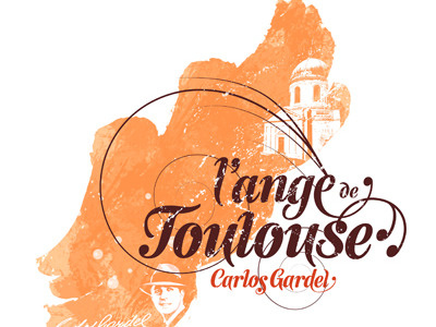 L'ange de Toulouse : Carlos Gardel art print branding gardel logo