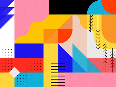 Color & Geometry Studies—001 blocks brand colors geometry icons illustration illustrator shapes stroke